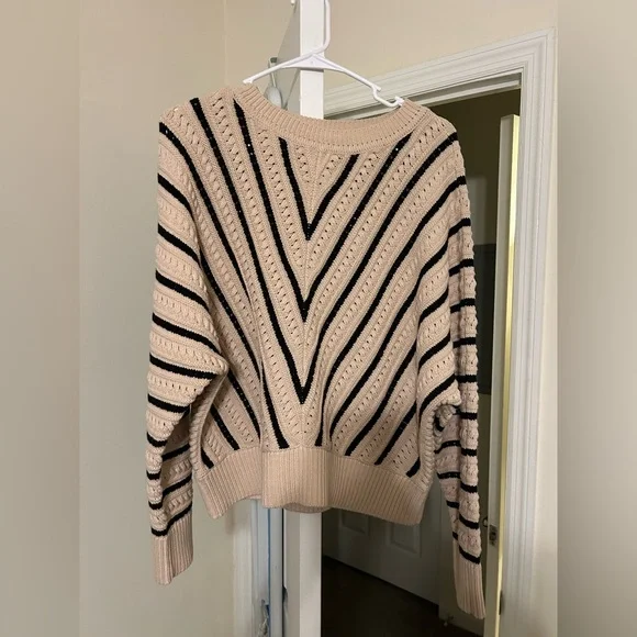 Ann Taylor Factory Knit Striped Sweater (Large) ⭐️NWT⭐️ - Picture 1 of 6